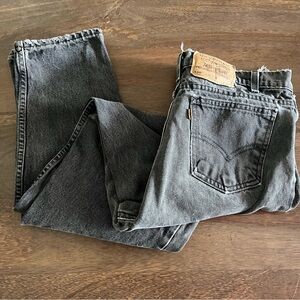 Vintage 1990s Levi’s 550 Orange Tab Black Jeans Size 33x32